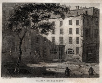 Casa natale di Napoleone Bonaparte ad Ajaccio (Corsica) - Incisione da 