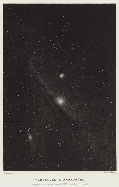 Nebulosa di Andromeda (litografia) da French School