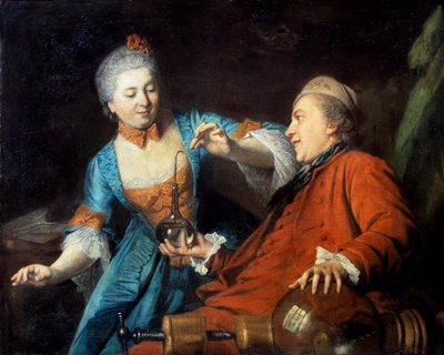 Nicolas Bergeat (1733-1815) e Madame de Maisoncel che fanno un esperimento di fisica da French School