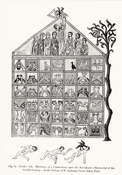 Arca di Noè, miniatura da un Commentario sull