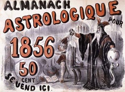 Nostradamus, astrologo che illumina il futuro - in “Almanach Astrologique” del 1856 da French School