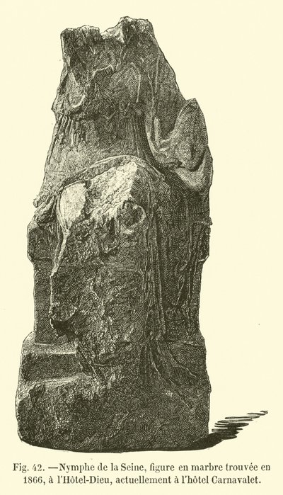 Ninfa della Senna, figura in marmo trovata nel 1866, all