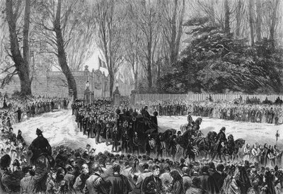 Funerali di Napoleone III a Chislehurst nel 1873 da French School