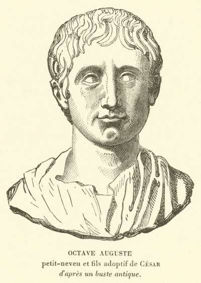 Ottaviano Augusto, pronipote e figlio adottivo ed erede di Giulio Cesare da French School