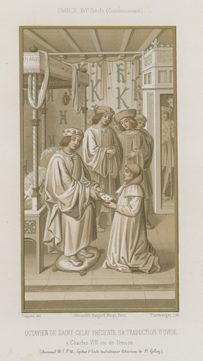 Ottaviano de Saint Gelais presenta la sua traduzione di Ovidio da French School