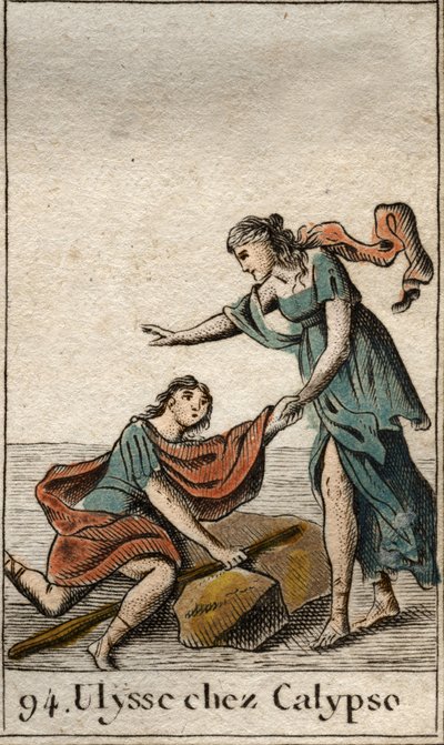 Odissea di Omero: Ulisse raccolto dalla ninfa Calipso sulla sua isola. Da 