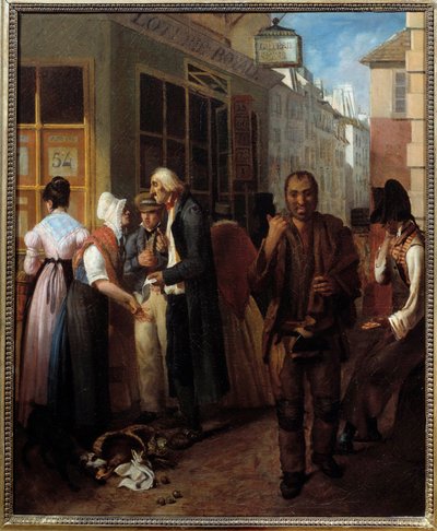 Ufficio della Lotteria Reale durante la Restaurazione da French School