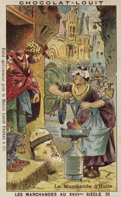 Venditore di olio, XVIII secolo da French School