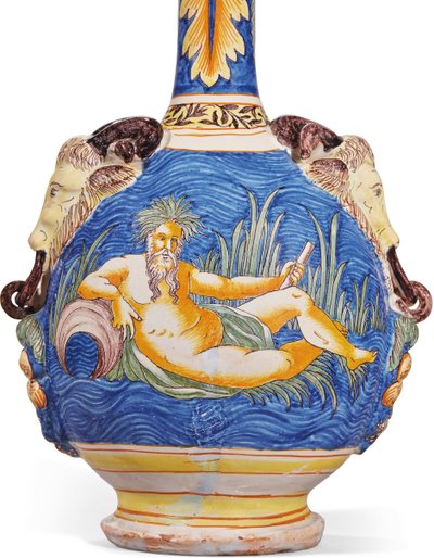 Uno di una coppia di due zucche, Nevers, c.1680-1700 da French School