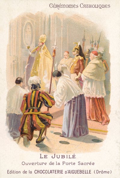 Apertura della porta santa da parte del papa, Giubileo da French School