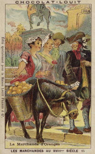 Venditore di arance, XVIII secolo da French School