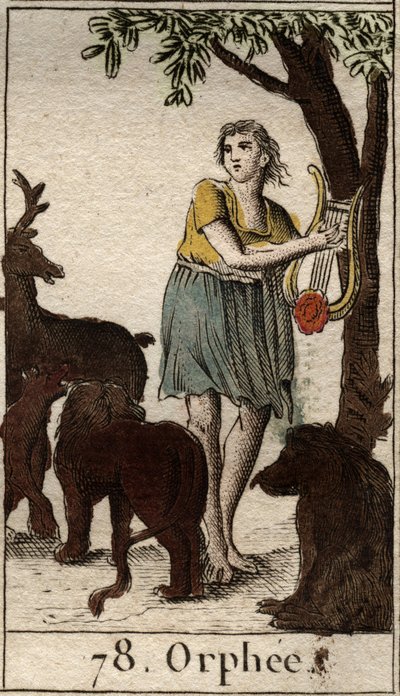Orfeo incanta gli animali selvatici suonando la sua lira. Da 