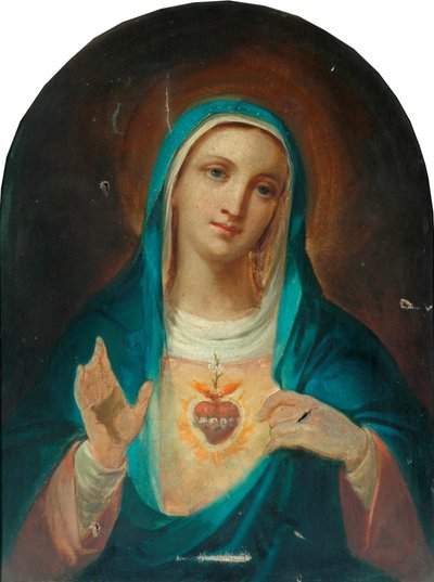 Nostra Signora con il Sacro Cuore da French School