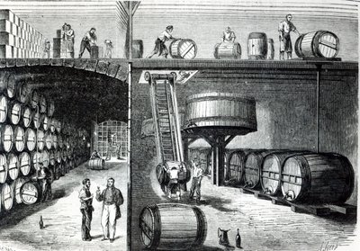 Cantine e laboratori di P. Morel et F. Souzac a Bordeaux da Le Monde Illustre, 1864 da French School
