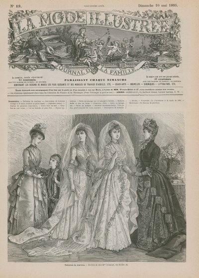 Pagina da La Mode Illustrée, 1885 da French School