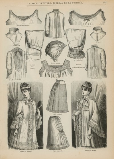 Pagina da La Mode Illustrée, 1885 da French School