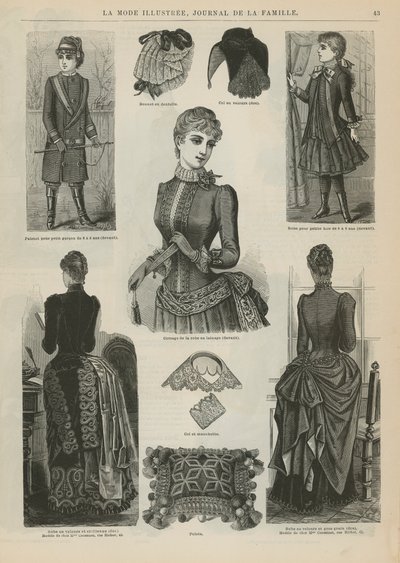 Pagina da La Mode Illustrée, 1885 da French School