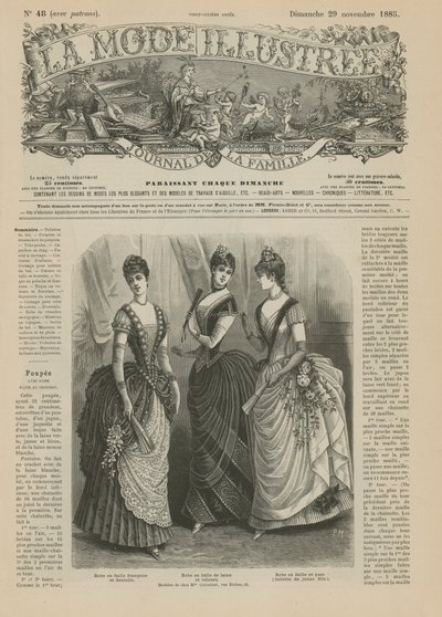 Pagina da La Mode Illustrée, 1885 da French School