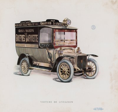 Pagina dal catalogo Panhard & Levassor (litografia a colori) da French School