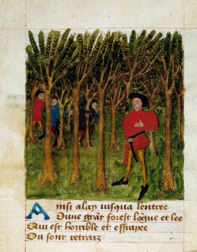 Pagina da "Passe temps Michault" del poeta francese Michault le Caron dit Taillevent (1390/1395-1448/1458) 15° secolo da French School