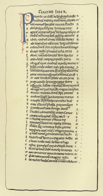 Pagina dalla Farsaglia di Lucano da French School
