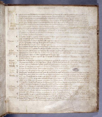 Pagina dal Registro del Consiglio del Parlamento di Parigi raffigurante Giovanna d