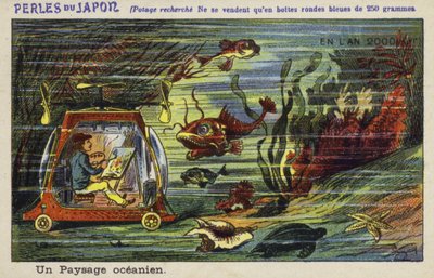 Dipinto di un paesaggio subacqueo nell
