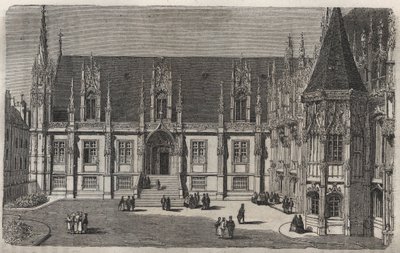 Palais de Justice de Rouen - incisione in "Histoire de France" di Victor Duruy - 1882 da French School