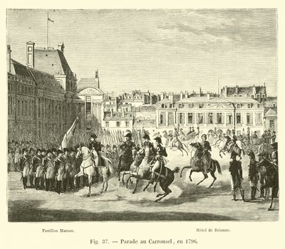 Parata al Carrousel, nel 1796 da French School