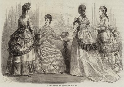 Moda parigina per giugno (incisione) da French School