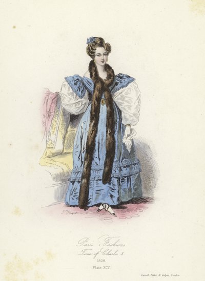Mode parigine, epoca di Carlo X di Francia da French School