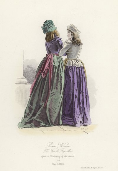 Donne parigine, epoca della Rivoluzione Francese da French School