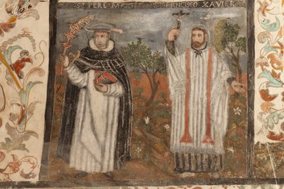 Chiesa parrocchiale (Església de la Mare de Déu de Solers). Interno. Le navate. Dipinti murali. (dettaglio) XVI secolo (?) da French School