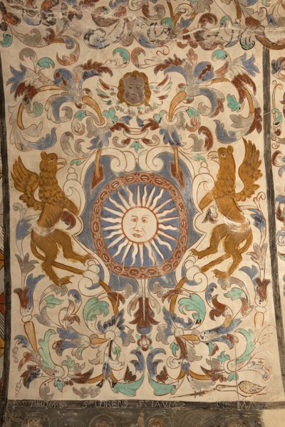 Chiesa parrocchiale (Església de la Mare de Déu de Solers). Interno. Le navate. Dipinti murali. Dettaglio. XVI secolo (?). da French School