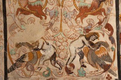 Chiesa parrocchiale (Església de la Mare de Déu de Solers). Interno. Le navate. Affreschi murali. (dettaglio) XVI secolo (?) da French School