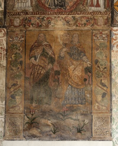 Chiesa parrocchiale (Església de la Mare de Déu de Solers). Interno. Le navate. Dipinti murali. Dettaglio. XVI secolo (?) da French School