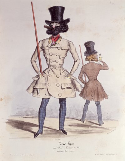 Dandy parigini al Bal Chicard, 1840 da French School