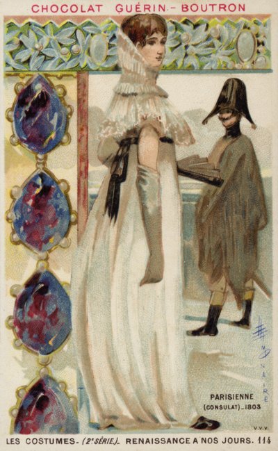 Mode parigine del Consolato, 1803 da French School