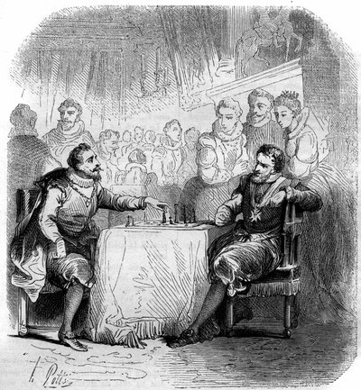 Partita a scacchi tra Enrico IV di Francia (1553-1610) e il duca di Vendome da French School