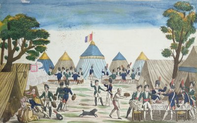 Festa data ai Granatieri russi dai Granatieri della Grande Armée, 30 giugno 1807 da French School
