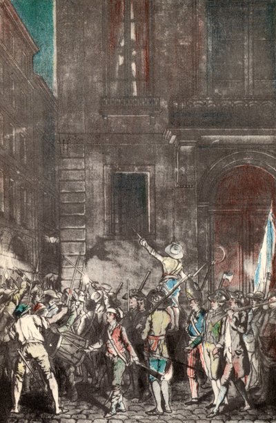 Pattuglie fatte dal popolo di Parigi durante la Rivoluzione Francese da French School