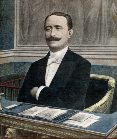 Paul Deschanel (1855-1922), nuovo presidente della Camera dei Deputati - Prima pagina del giornale 