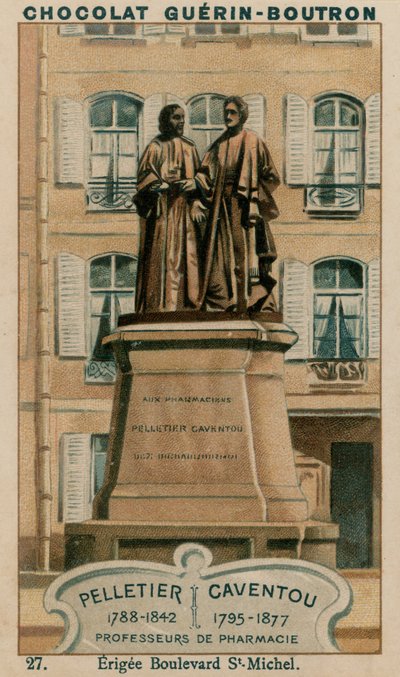Pelletier, 1788-1842, Caventou, 1795-1877, Professori di Farmacia, Eretto a Boulevard St-Michel da French School