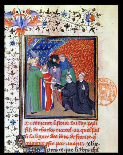 Pipino il Breve (c.715-68) Re dei Franchi da French School