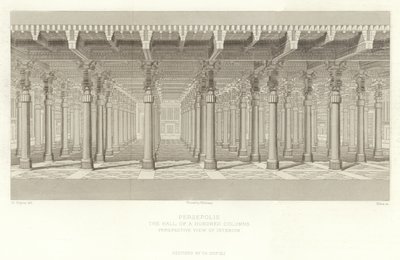 Persepoli, Sala delle Cento Colonne, Vista prospettica dell