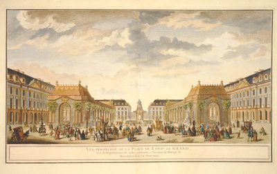 Veduta prospettica della Place de Louis le Grand con le stanze costruite per il matrimonio di Monseigneur le Dauphin da French School