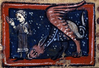 Peryton tratto da un bestiario francese del XIV secolo. Biblioteca Trivulziana. da French School