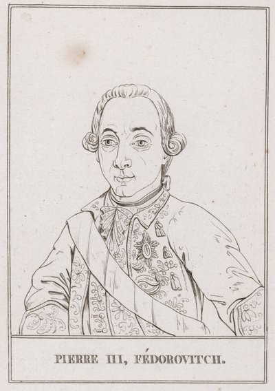 Pietro III, zar di Russia (incisione) da French School