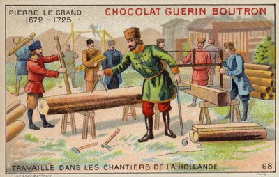 Pietro il Grande che lavora nei cantieri navali dei Paesi Bassi da French School