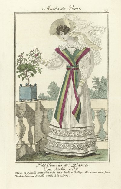 Petit Courrier des Dames, Rue Meslee No. 25, da Modes de Paris, pub. 1824 da French School